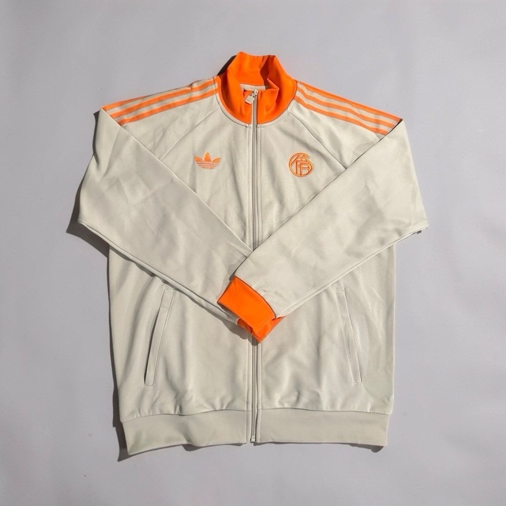 adidas FC Bayern Munich Originals Track Jacket Men's L Beige Orange NWT JZ2735